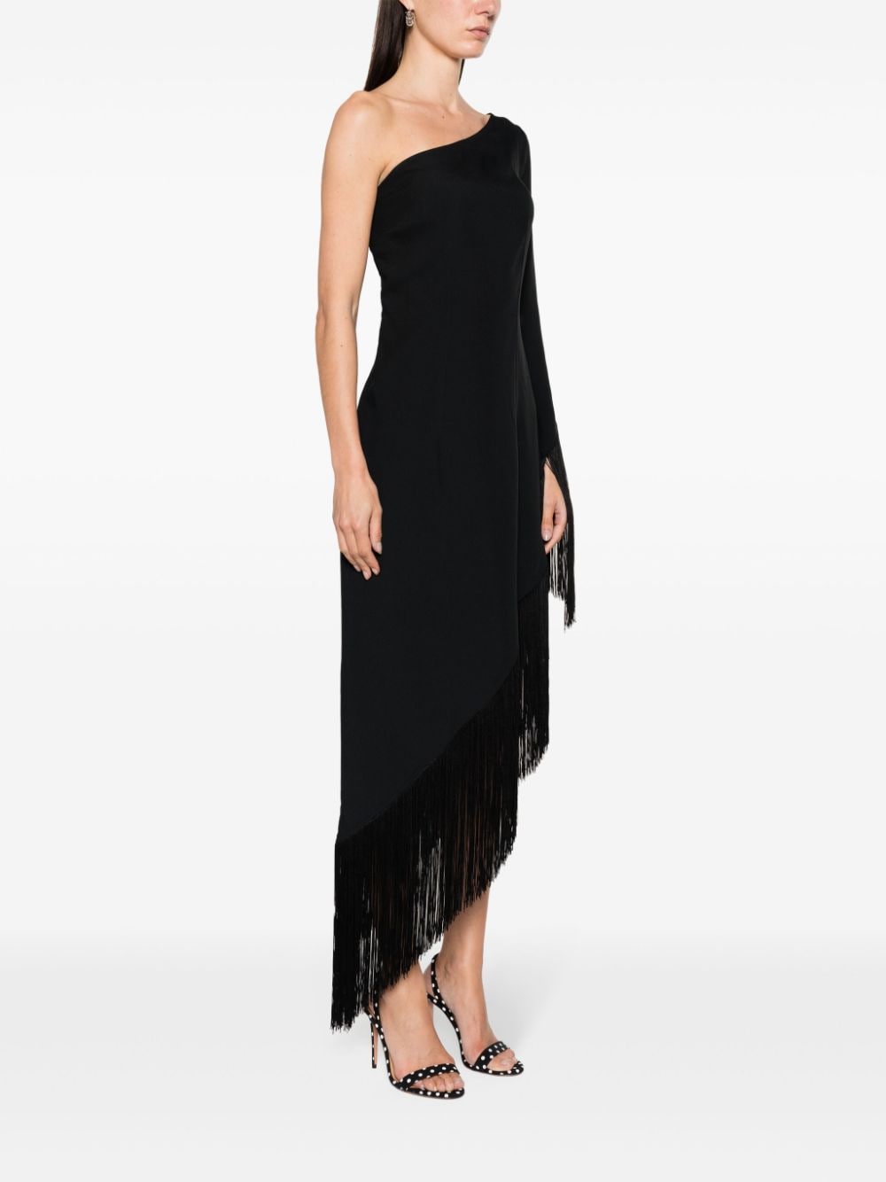 Taller Marmo Asymmetrische midi-jurk Zwart