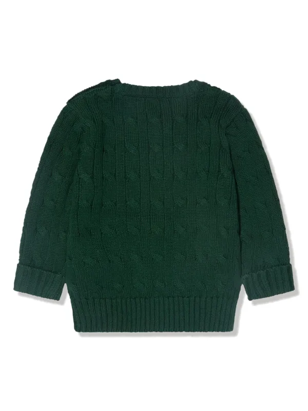 Polo Ralph Lauren ダークグリーン ニットセーター　新品未使用 POLO RALPH LAUREN KIDS ケーブルニット セーター | グリーン