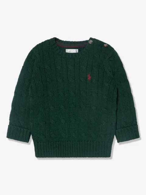 POLO RALPH LAUREN KIDS suéter con logo bordado