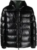 Duvetica Dubhe logo-patch hooded padded jacket - Black
