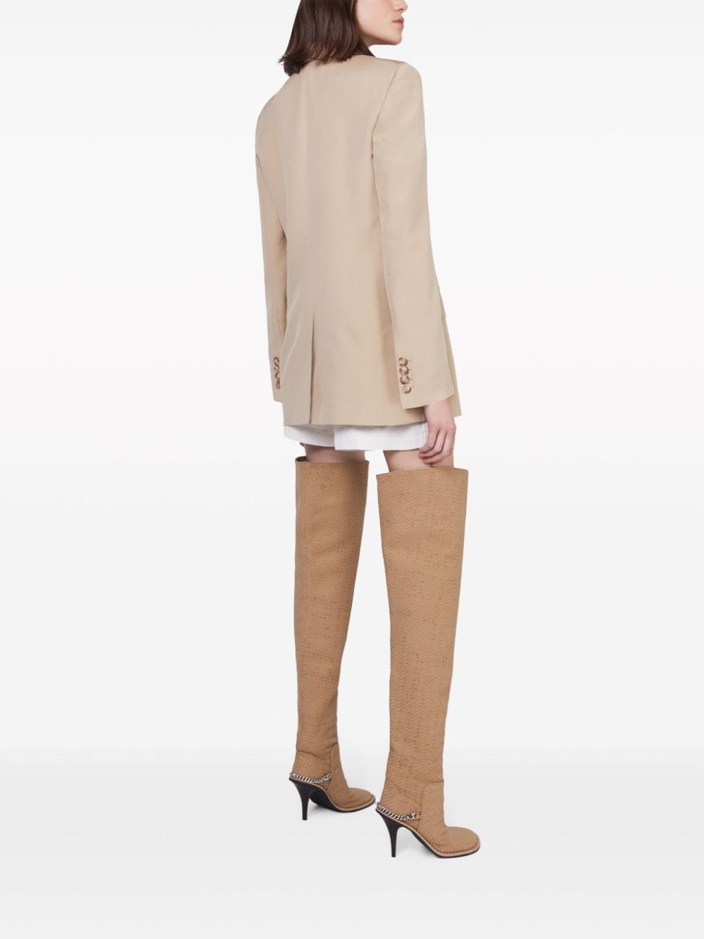 Stella McCartney Blazer met dubbele rij knopen Beige