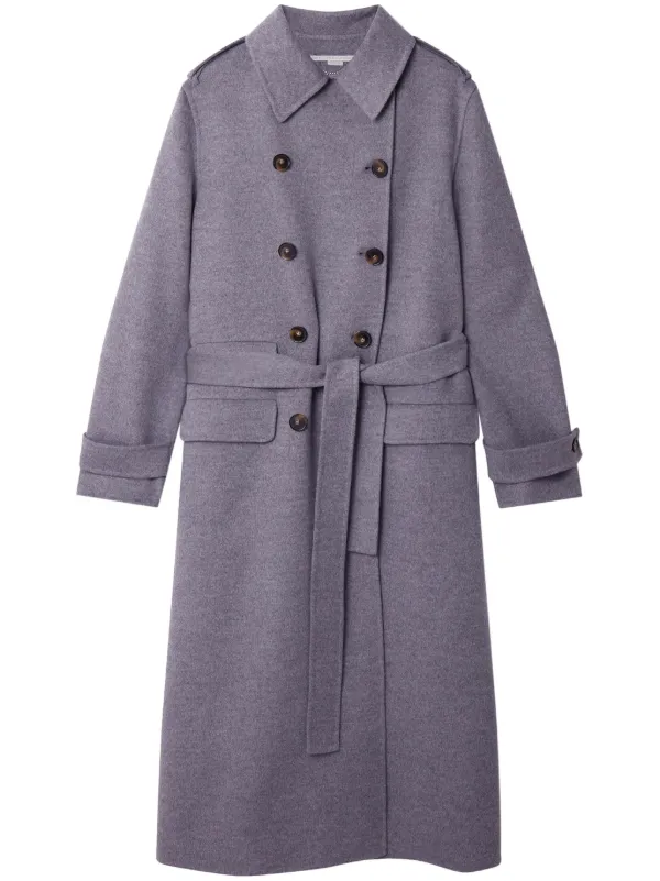 Stella McCartney double breasted Wool Trench Coat Farfetch