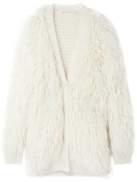 Stella McCartney shaggy oversized fringed jacket