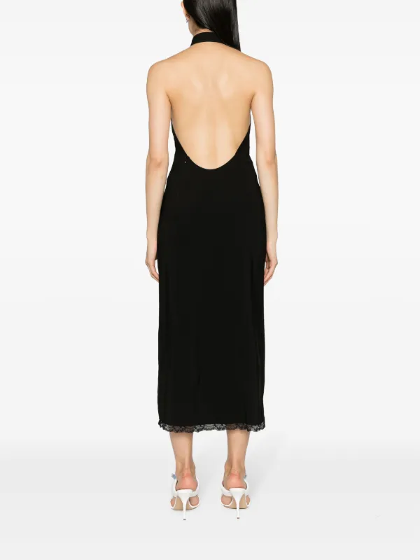 MOSCHINO JEANS Halterneck Sleeveless Dress | Black | FARFETCH