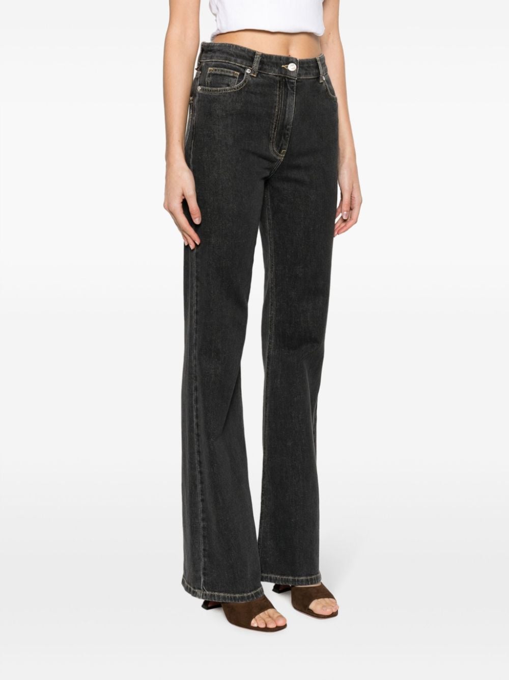 MOSCHINO JEANS High waist jeans Zwart