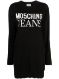 MOSCHINO JEANS logo intarsia-knit minidress - Black
