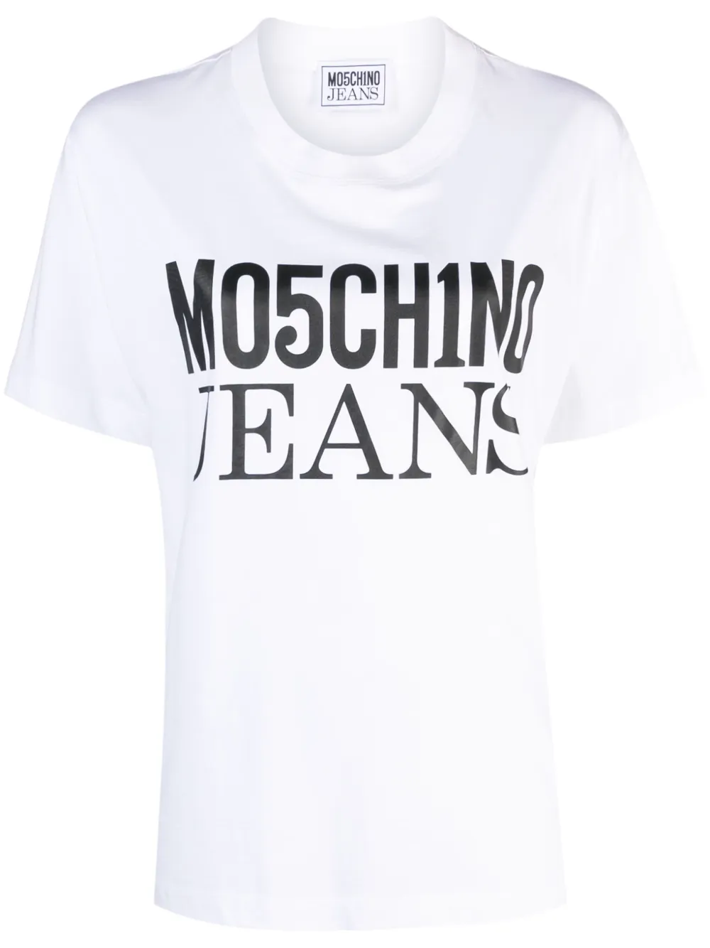 MOSCHINO JEANS T-shirt met logoprint Wit