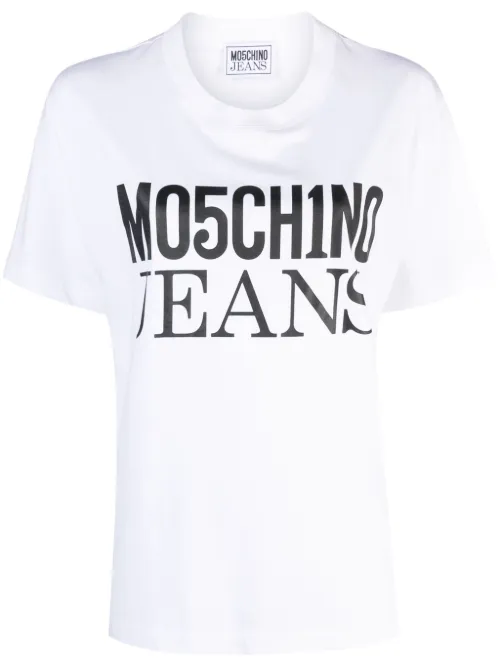 T-shirt en coton à logo imprimé - MOSCHINO JEANS - Modalova