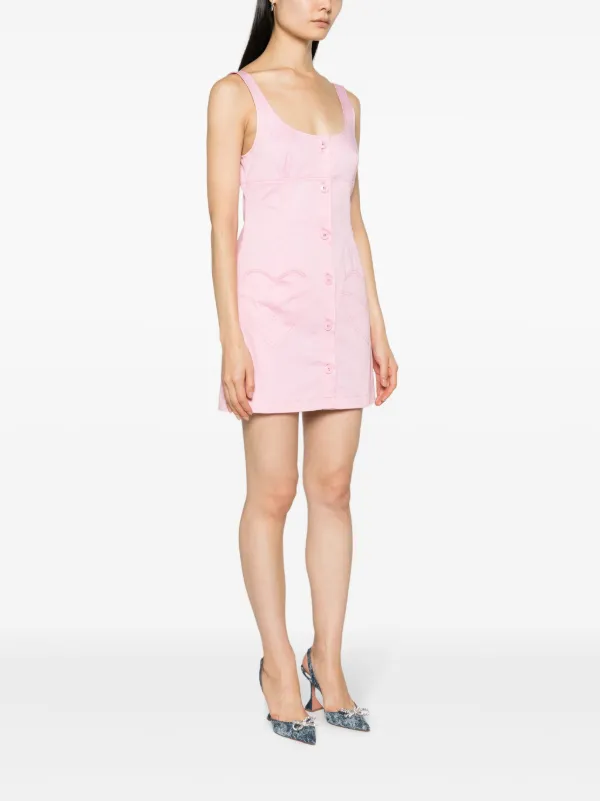 MOSCHINO JEANS heart-motif stretch-cotton Midi Dress | Pink