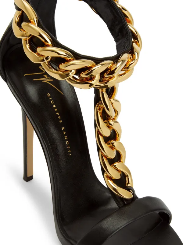 ジェニ Giuseppe Zanotti 120mm Elsie Chain Sandals | Black | FARFETCH