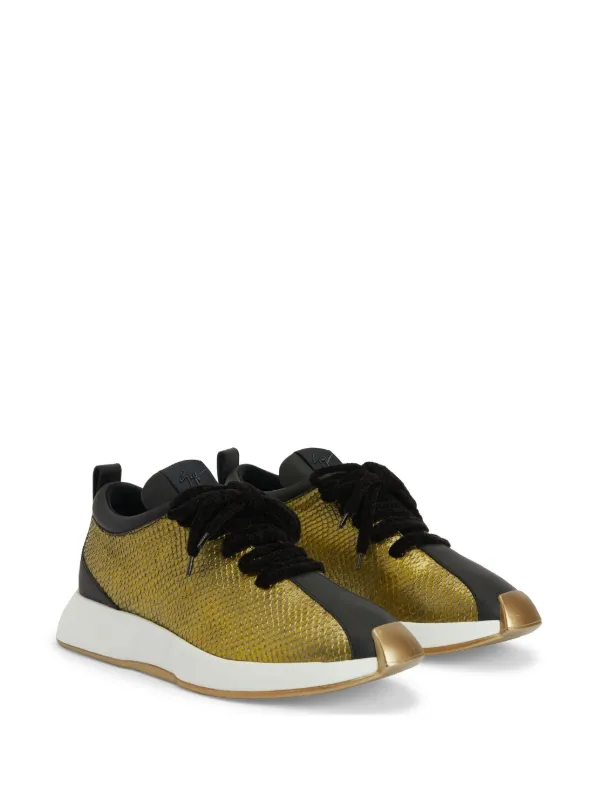 Giuseppe Zanotti Giuseppe Zanotti Ferox lace-up low-top Sneakers Gold  FARFETCH IN