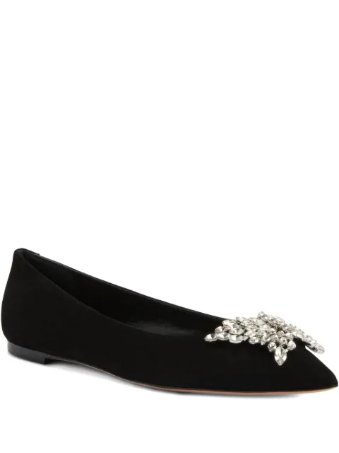 Giuseppe Zanotti Farifu crystal-embellished suede ballet flats