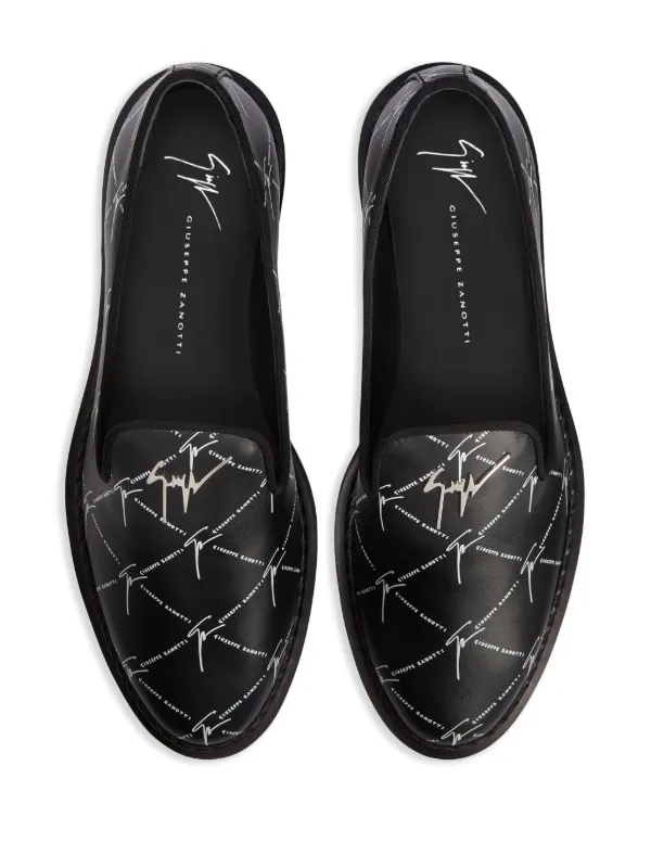 Giuseppe Zanotti Tim ロゴ ローファー | ブラック | FARFETCH JP