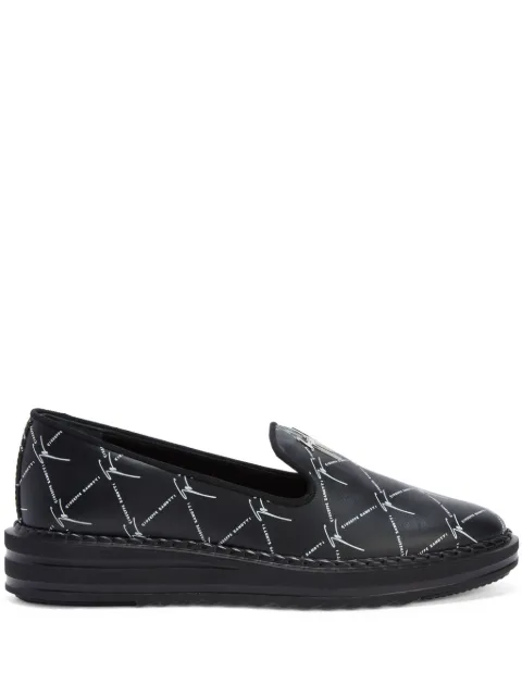 Giuseppe Zanotti Tim logo-lettering loafers 