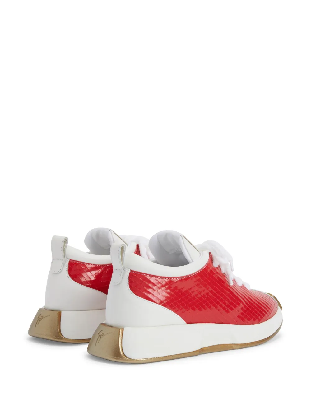 Shop Giuseppe Zanotti Ferox Leather Sneakers In Red