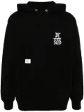 WTAPS logo-print cotton hoodie - Black