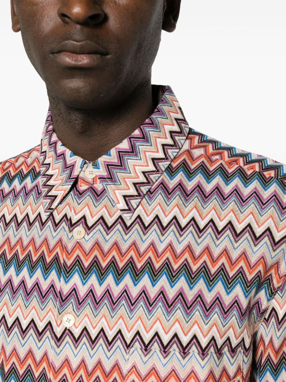 Missoni Overhemd met zigzagprint Beige