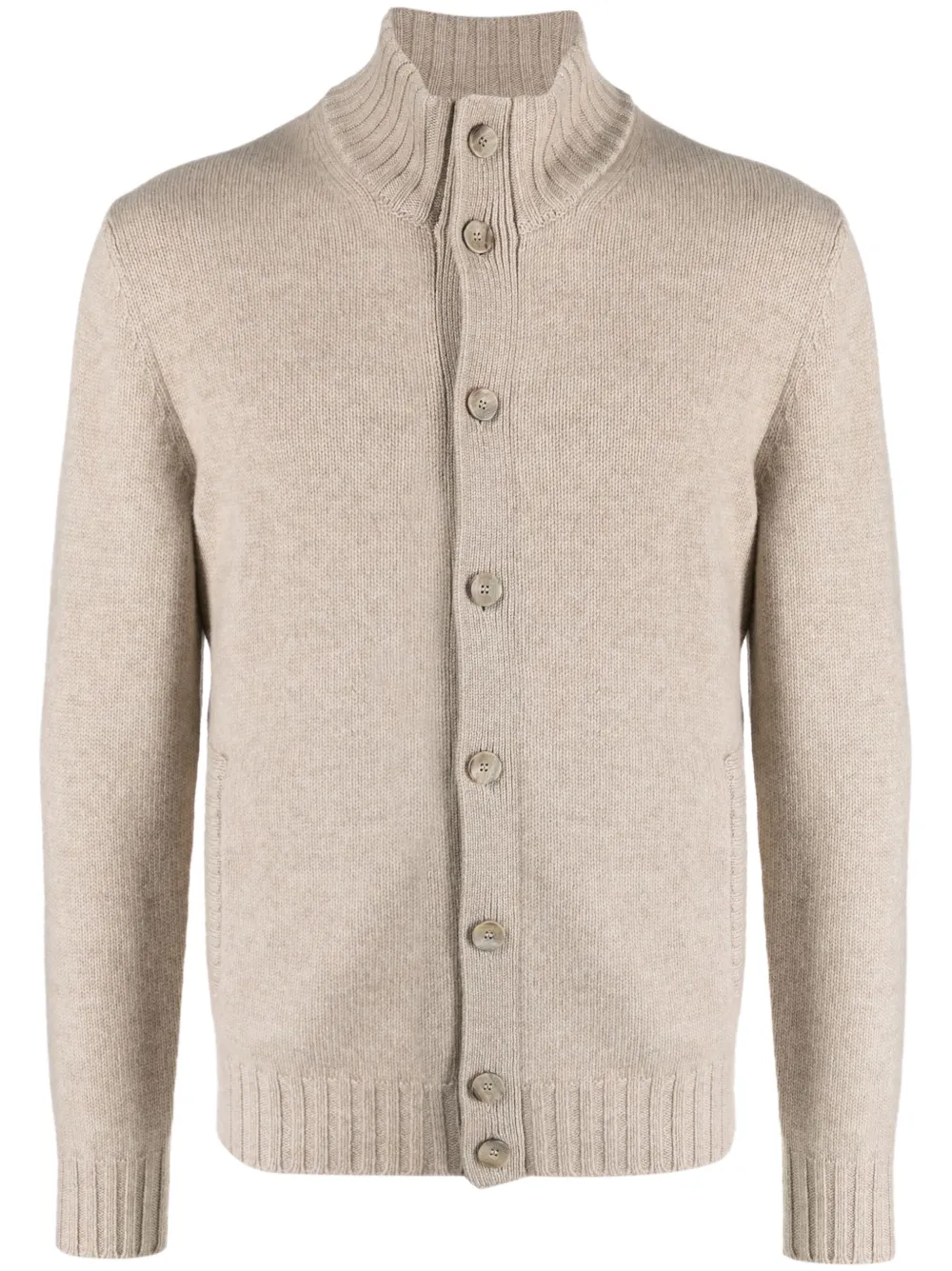 Boggi Milano button-up cashmere cardigan | Neutrals | Image 1