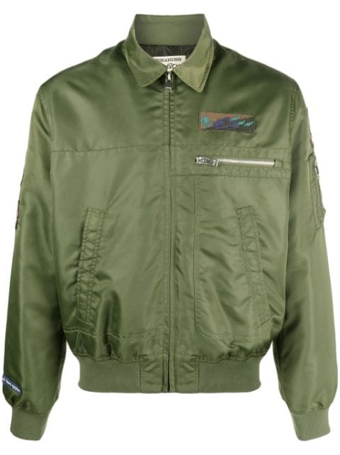 Zadig&Voltaire appliqué-detail satin-finish bomber jacket