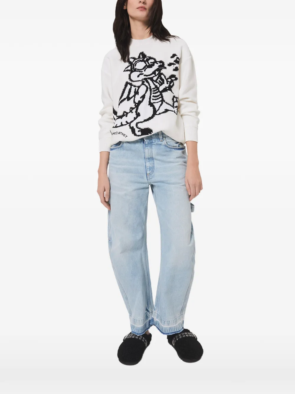 Stella McCartney Year of the Dragon oversized jumper - Neutrals