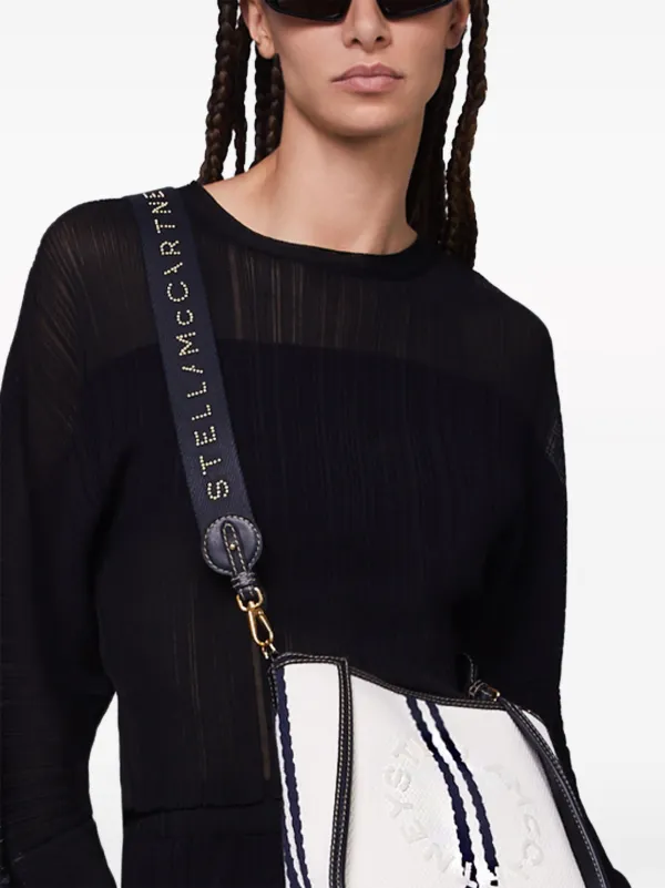 【未着用タグ付】 by Stella McCartneyトップス M Stella McCartney fine-knit plissé-effect Top | Black | FARFETCH