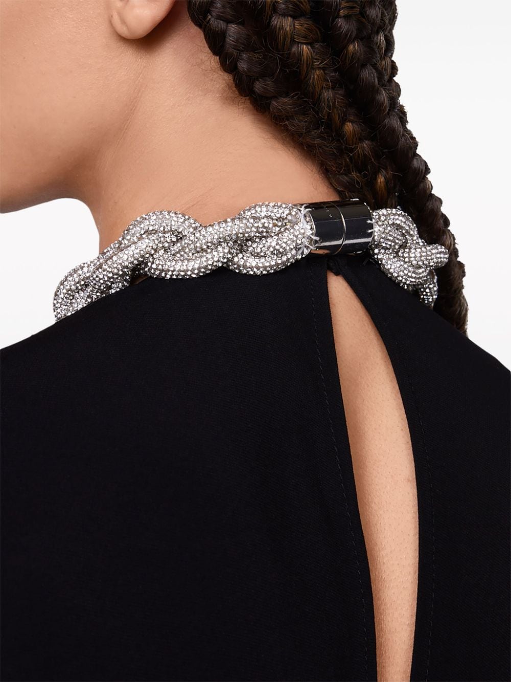 Stella McCartney Maxi-jurk met Falabella ketting Zwart