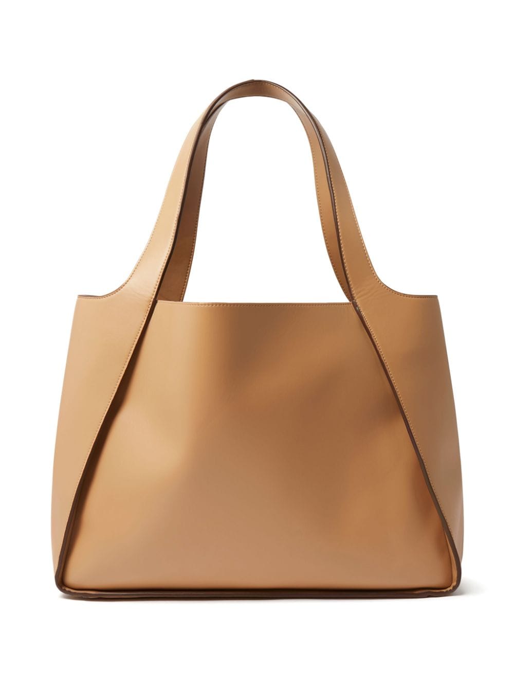 Shop Stella Mccartney Stella Logo Leather Tote Bag In Neutrals