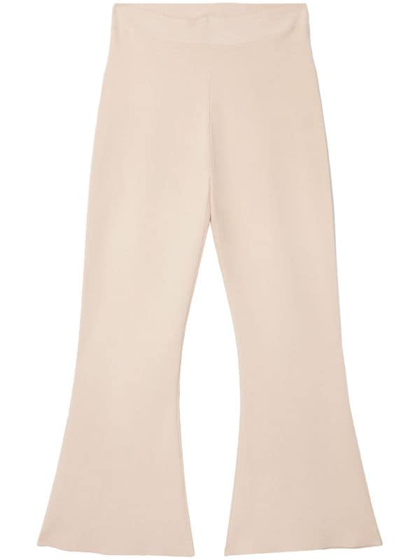 Stella McCartney fine-knit Flared Trousers - Farfetch