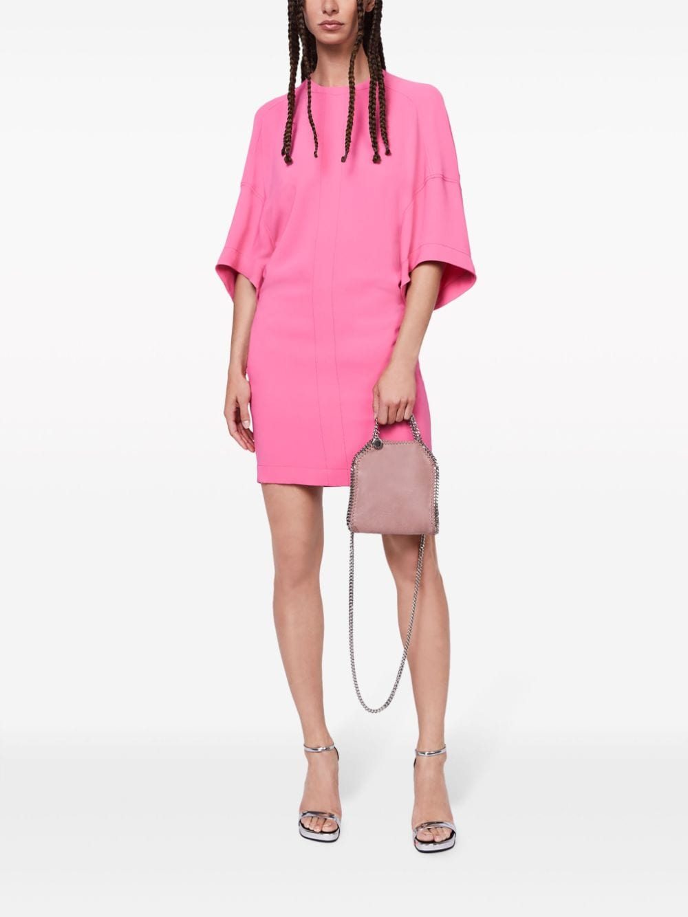 Shop Stella Mccartney Bell-sleeve T-shirt Dress In Rosa