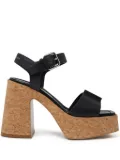 Stella McCartney Skyla cork-platform sandals - Black