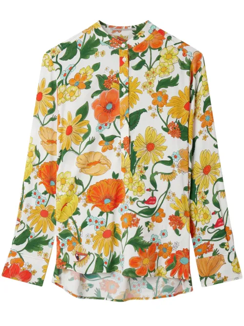 Chemise sans col à imprimé Lady Garden - Stella McCartney - Modalova