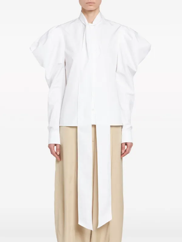 【国産】 Stella McCartney JP FARFETCH | ホワイト | シャツ パフスリーブ トップス