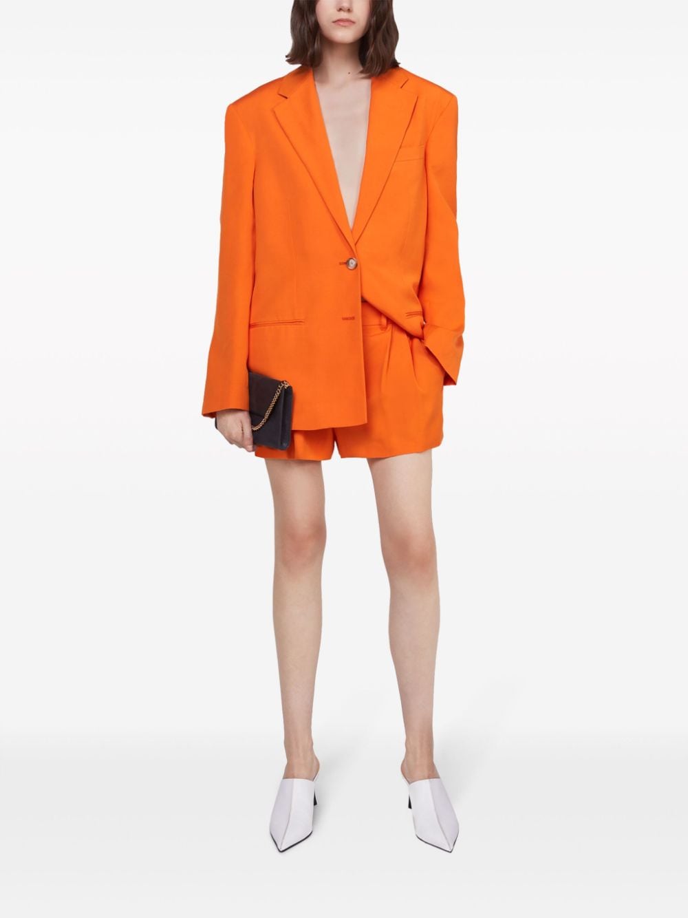 Shop Stella Mccartney Tailored Short Shorts In Orange