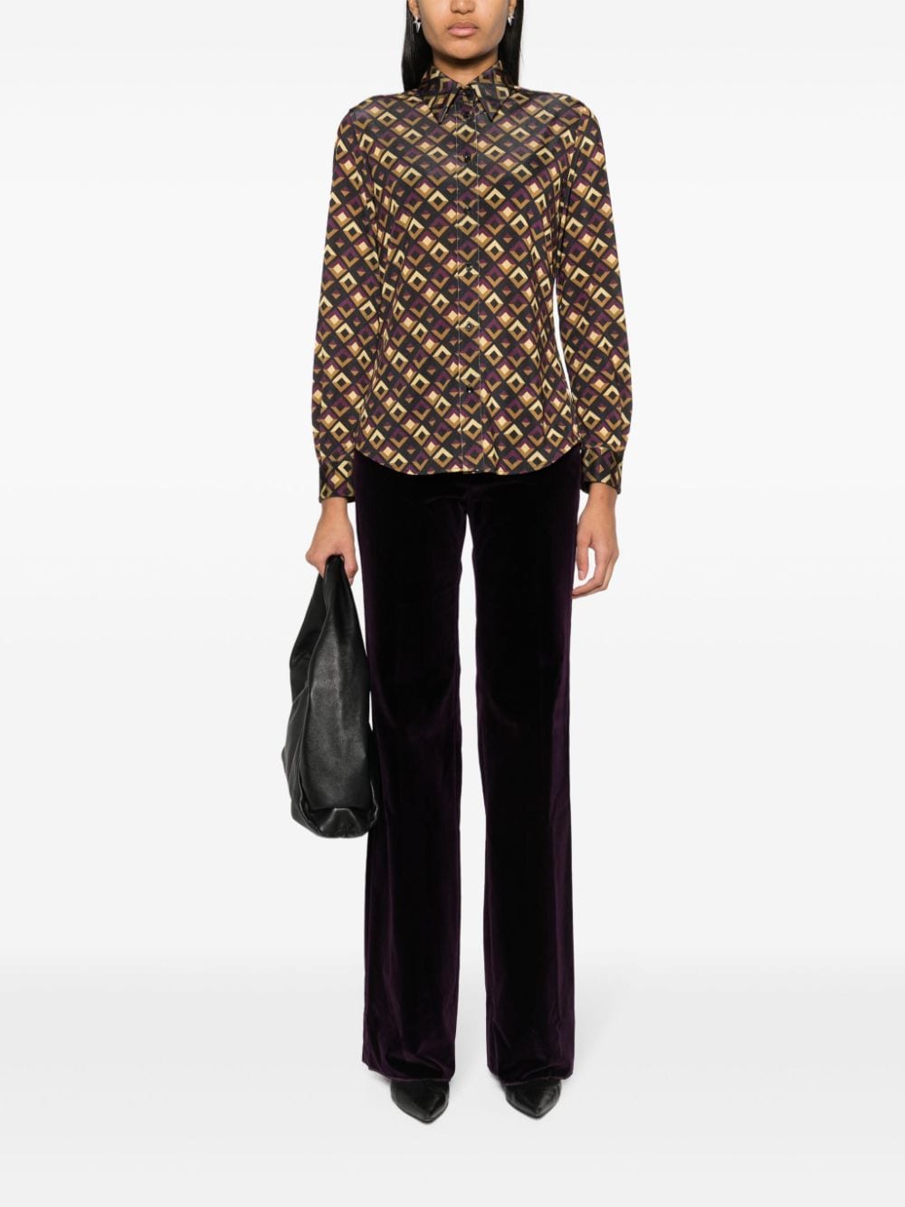 Barbara Bui Blouse met geometrische print - Paars