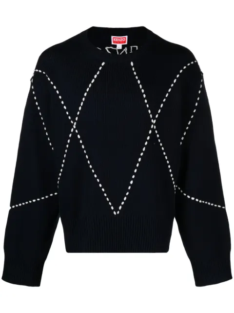 Kenzo Sashiko Stitch crew-neck jumper Men