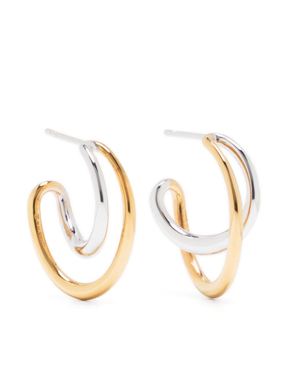 Charlotte Chesnais Initial Polished-finish Earrings In Silver