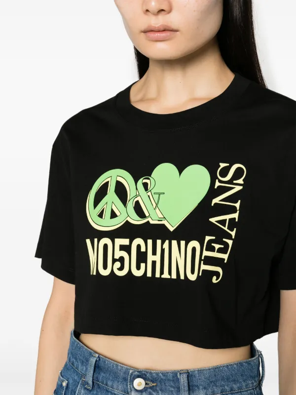 MOSCHINO JEANS グラフィックTシャツ MOSCHINO JEANS グラフィック Tシャツ | ブラック | FARFETCH JP