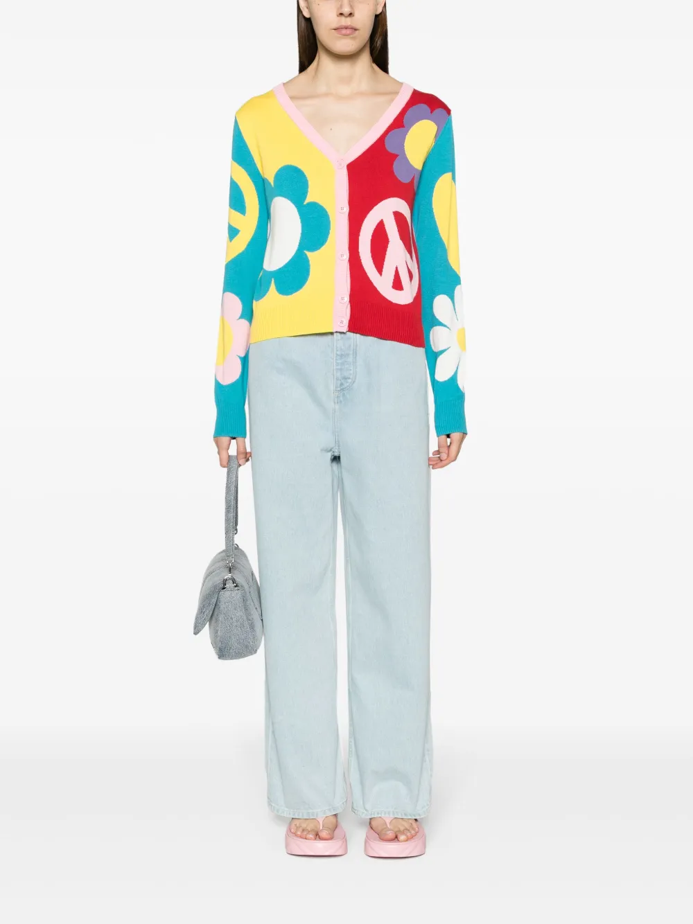 MOSCHINO JEANS Intarsia vest - Geel