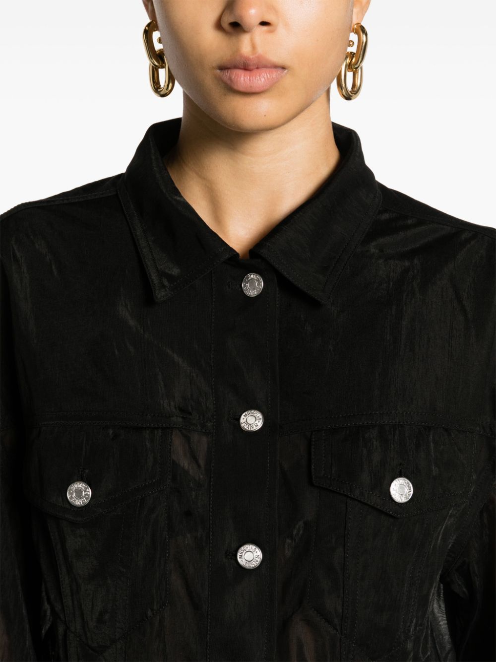 MOSCHINO JEANS Doorzichtige blouse Zwart