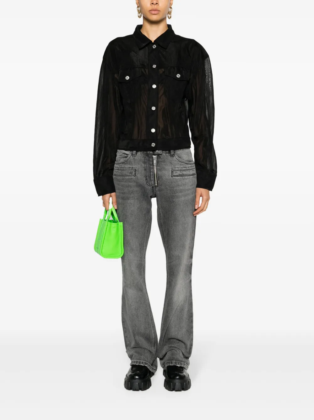 MOSCHINO JEANS Doorzichtige blouse - Zwart