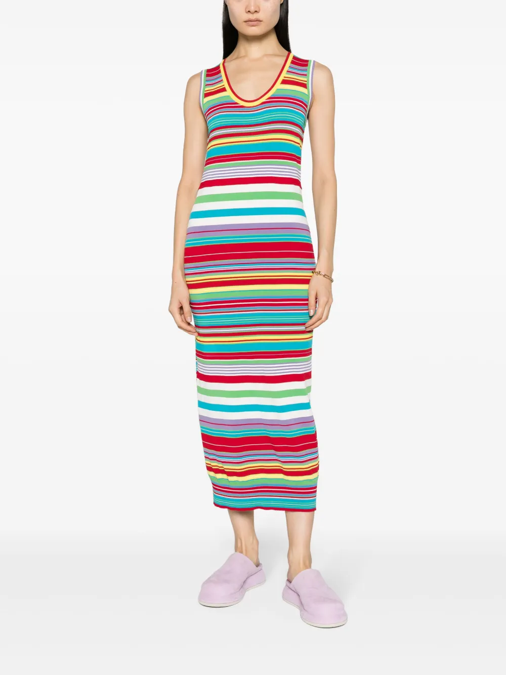MOSCHINO JEANS Gestreepte jurk - Rood