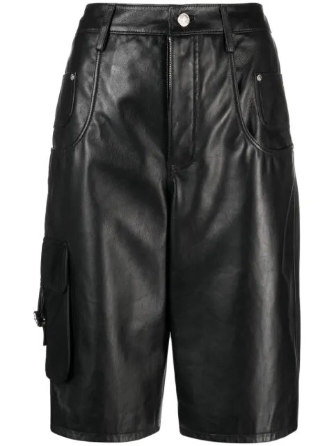 MOSCHINO JEANS شورت جلد بطول الركبة