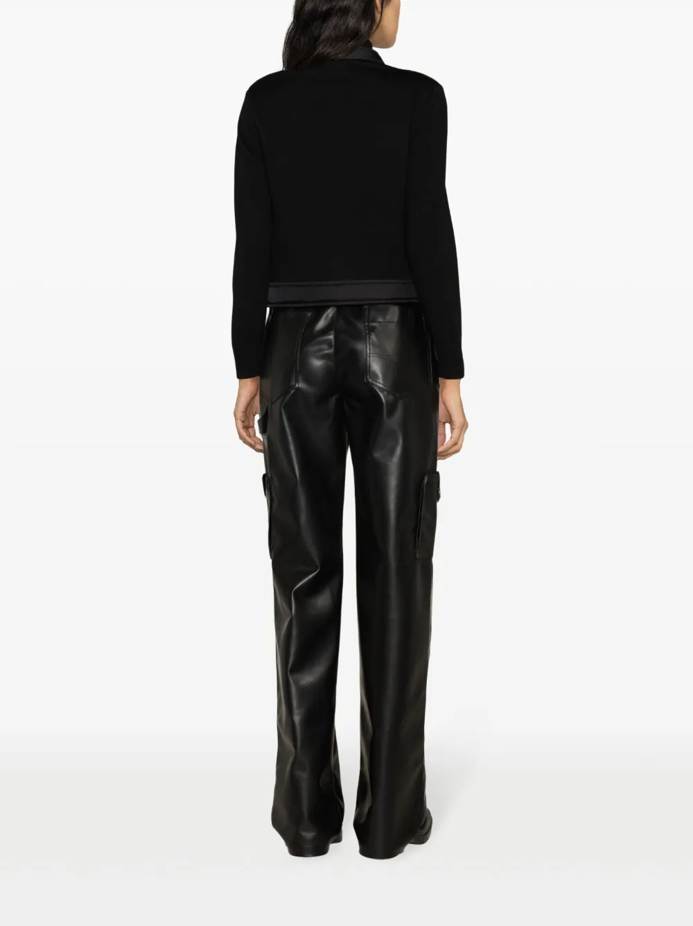 Moncler Down-paneled Jacket In Black