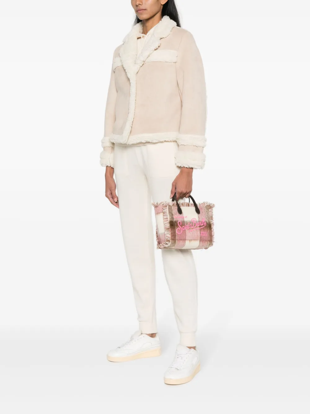 MC2 Saint Barth Vanity tartan-check tote bag - Roze