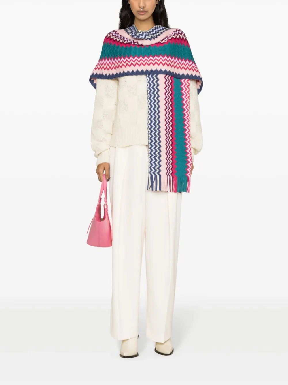 Missoni Vest met zigzagpatroon - Roze