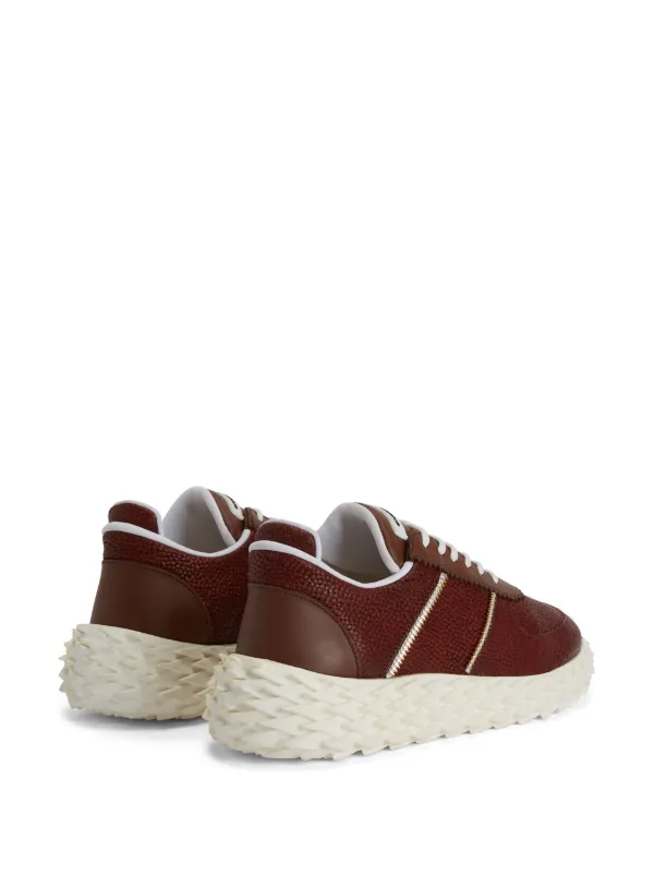 Giuseppe Zanotti Urchin Panelled Leather Sneakers Brown FARFETCH PL