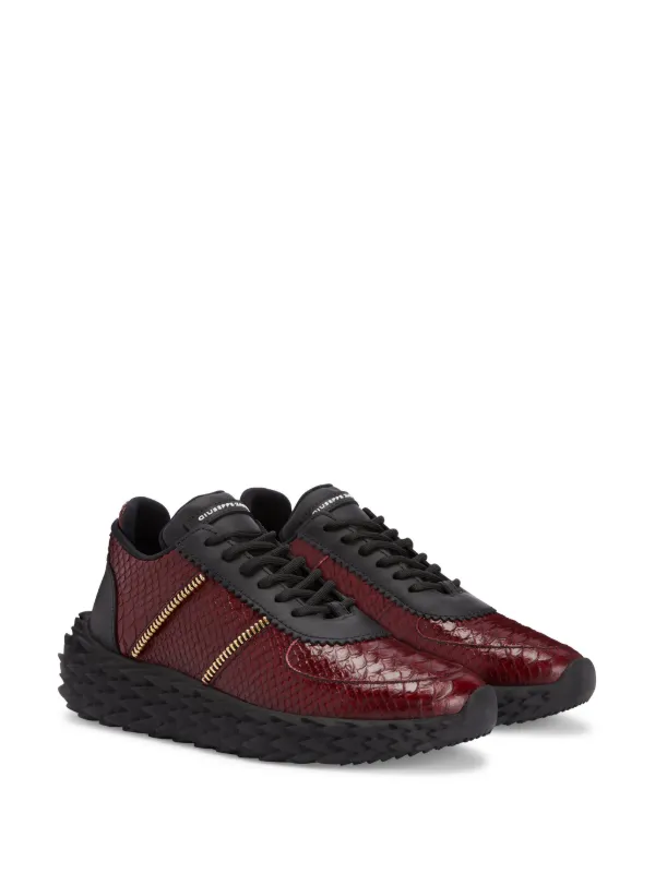 Giuseppe Zanotti Urchin Leather Sneakers Red FARFETCH CA