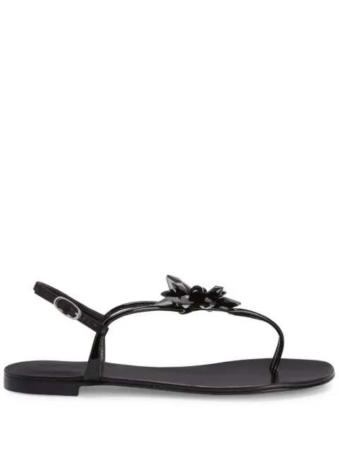 Giuseppe Zanotti Letizia floral-appliqué leather sandals