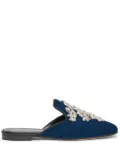 Giuseppe Zanotti Elsa crystal velvet mules - Blue