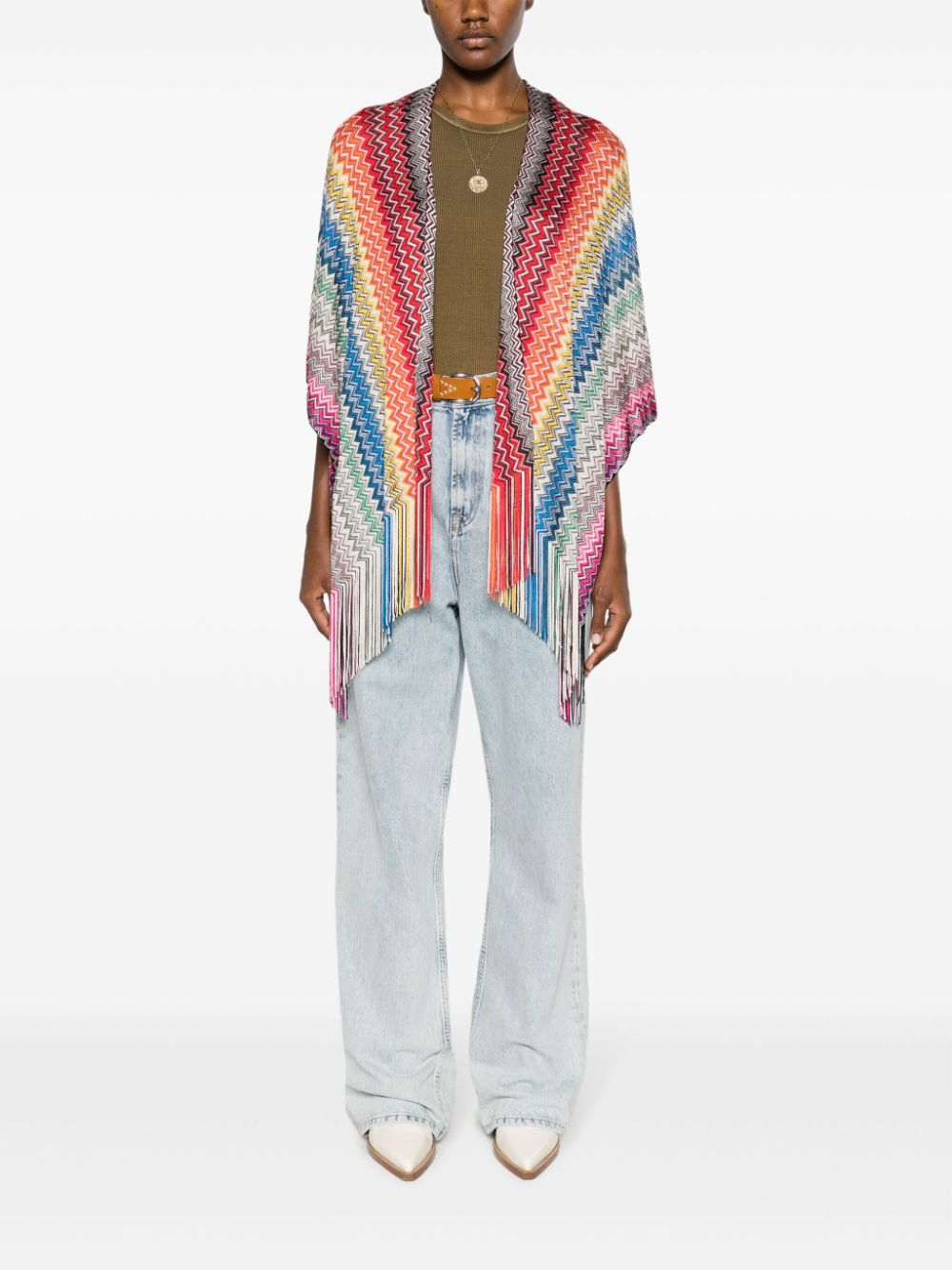 Missoni zigzag fringed cardigan - 0001 MULTICOLOR